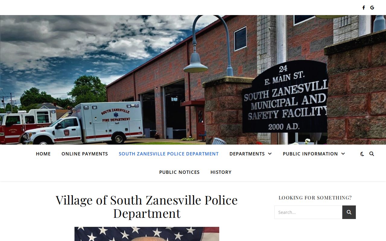 South Zanesville Police Department official record request contact